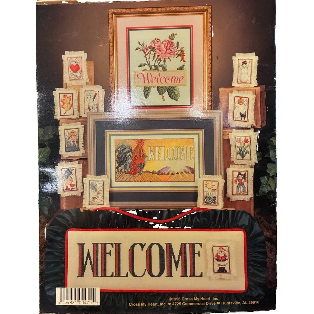 Welcome Collection Counted Cross Stitch Book, Cross My Heart 1996